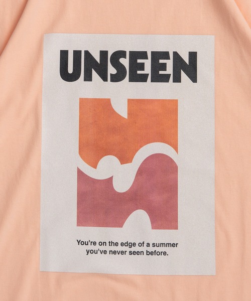 MAISON SPECIAL(メゾンスペシャル)の「UNSEEN Print T-Shirt/UNSEENプリントTシャツ(Tシャツ/カットソー・レディース・コーラルピンク/クリーム/チャコールグレー・FREE)」の12枚目の写真