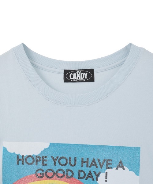 Candy Stripper(キャンディストリッパー)の「GOOD DAY BIG BIG Tシャツ(Tシャツ/カットソー・レディース・ライトブルー/ブラック/オフホワイト・FREE)」の5枚目の写真