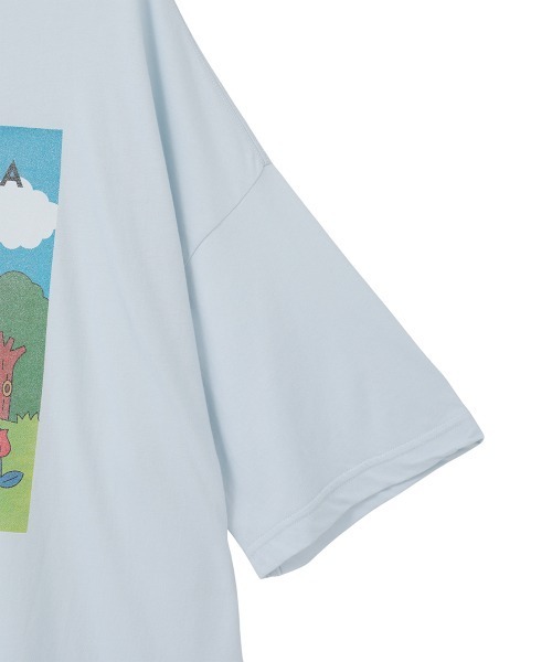 Candy Stripper(キャンディストリッパー)の「GOOD DAY BIG BIG Tシャツ(Tシャツ/カットソー・レディース・ライトブルー/ブラック/オフホワイト・FREE)」の6枚目の写真