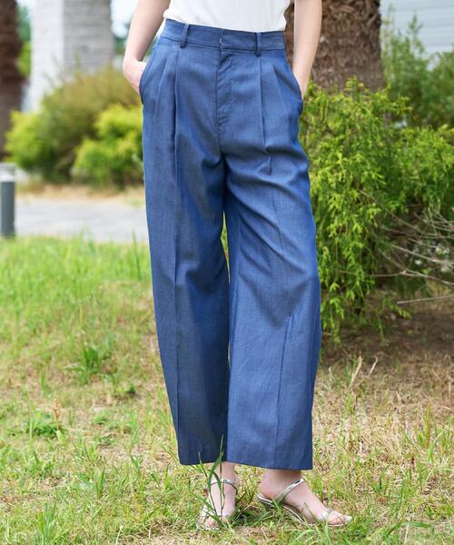DRESSTERIOR(ドレステリア)の「【otonaMUSE5月号掲載/セットアップ可】テンセルデニムワイドパンツ(その他パンツ・レディース・ブルー系その他・40/38/36/34)」の2枚目の写真