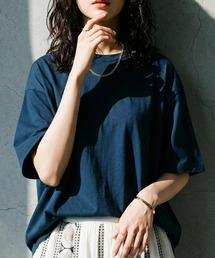 綿100 五分袖 汗染み Tシャツ