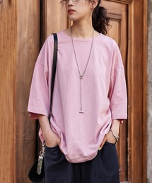 antiqua（アンティカ）の「綿100 五分袖 汗染み Tシャツ（Tシャツ/カットソー）」