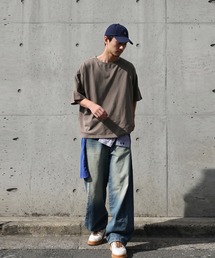 antiqua（アンティカ）の「綿100 五分袖 汗染み Tシャツ（Tシャツ/カットソー）」