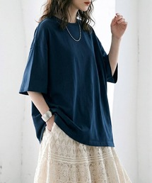 antiqua（アンティカ）の「綿100 五分袖 汗染み Tシャツ（Tシャツ/カットソー）」