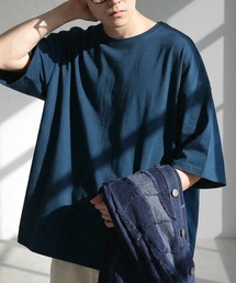 antiqua（アンティカ）の「綿100 五分袖 汗染み Tシャツ（Tシャツ/カットソー）」
