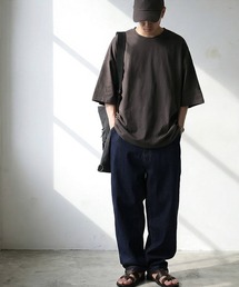 antiqua（アンティカ）の「綿100 五分袖 汗染み Tシャツ（Tシャツ/カットソー）」