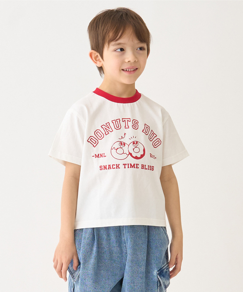 minimal(ミニマル)の「【プチプラ】【綿100%】バックハート・ドーナツプリント半袖Tシャツ(Tシャツ/カットソー・キッズ・ネイビー/ラベンダー/ピンク/レッド/ブラック/オフホワイト・120cm/90cm/140cm/130cm/110cm/100cm)」の6枚目の写真