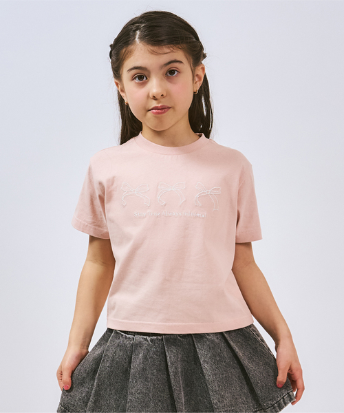 minimal(ミニマル)の「【プチプラ】【綿100%】バックハート・ドーナツプリント半袖Tシャツ(Tシャツ/カットソー・キッズ・ネイビー/ラベンダー/ピンク/レッド/ブラック/オフホワイト・120cm/90cm/140cm/130cm/110cm/100cm)」の5枚目の写真