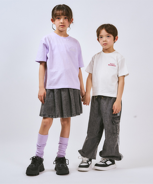 minimal(ミニマル)の「【プチプラ】【綿100%】バックハート・ドーナツプリント半袖Tシャツ(Tシャツ/カットソー・キッズ・ネイビー/ラベンダー/ピンク/レッド/ブラック/オフホワイト・120cm/90cm/140cm/130cm/110cm/100cm)」の11枚目の写真