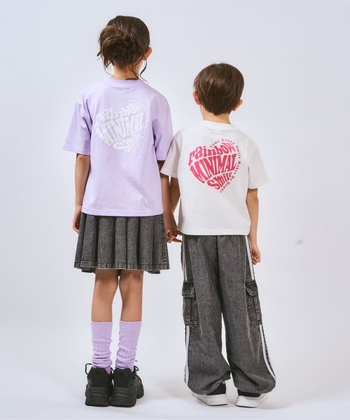 minimal(ミニマル)の「【プチプラ】【綿100%】バックハート・ドーナツプリント半袖Tシャツ(Tシャツ/カットソー・キッズ・ネイビー/ラベンダー/ピンク/レッド/ブラック/オフホワイト・120cm/90cm/140cm/130cm/110cm/100cm)」の12枚目の写真