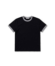 エッセンシャルスタンダード 半袖リンガーTシャツ ブラック