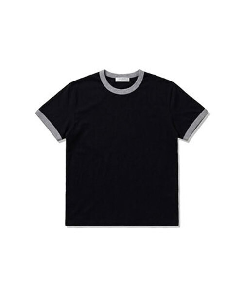 UNDEROFF(アンダーオフ)の「エッセンシャルスタンダード 半袖リンガーTシャツ ブラック(Tシャツ/カットソー・メンズ・ブラック・MEDIUM/LARGE/X-LARGE/SMALL)」の1枚目の写真