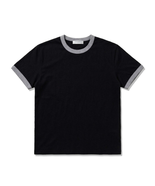 UNDEROFF(アンダーオフ)の「エッセンシャルスタンダード 半袖リンガーTシャツ ブラック(Tシャツ/カットソー・メンズ・ブラック・MEDIUM/LARGE/X-LARGE/SMALL)」の2枚目の写真