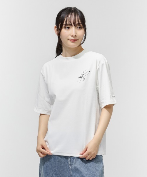Columbia（コロンビア）の「【別注】コロンビア   マーティンフォールズグラフィックショートスリーブTシャツ 限定コラボ（Tシャツ/カットソー・レディース・スモークピンク/アイボリー・S/M/L/XL）」の2枚目の写真