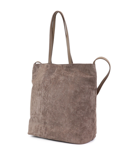 Un coeur（アンクール）の「【Un coeur/アンクール】SUEDE DRAPE 2WAY TOTE / スエード ドレープ 2ウェイショルダー　kareem / K906021（ショルダーバッグ・メンズ・グレー/キャメル・FREE）」の8枚目の写真