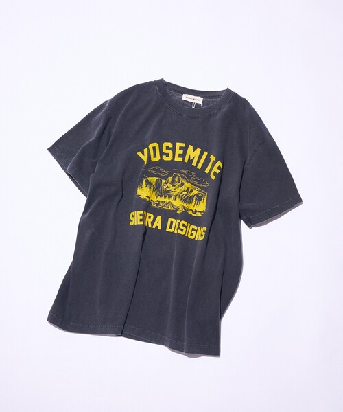 SIERRA DESIGNS(シェラデザイン)の「【SIERRA DESIGNS】YOSEMITE NATIONAL PARK ヨセミテ国立公園 ハーフドーム グラフィックTシャツ(Tシャツ/カットソー・レディース・ホワイト/ホワイト系その他/ブラック系その他/ブラック・フリー)」の4枚目の写真