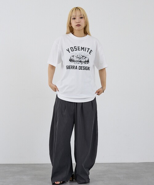 SIERRA DESIGNS(シェラデザイン)の「【SIERRA DESIGNS】YOSEMITE NATIONAL PARK ヨセミテ国立公園 ハーフドーム グラフィックTシャツ(Tシャツ/カットソー・レディース・ホワイト/ホワイト系その他/ブラック系その他/ブラック・フリー)」の12枚目の写真