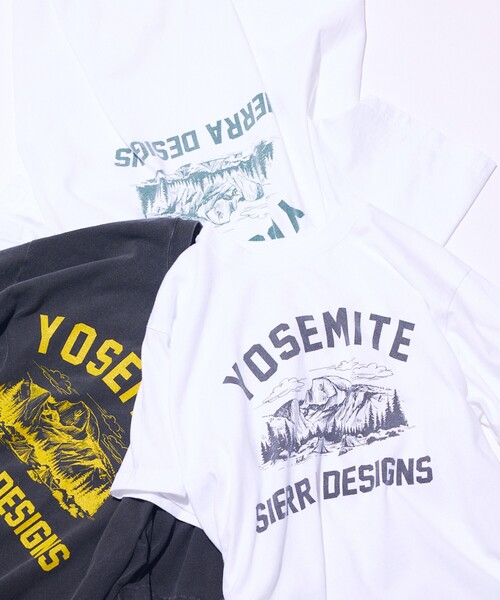 SIERRA DESIGNS(シェラデザイン)の「【SIERRA DESIGNS】YOSEMITE NATIONAL PARK ヨセミテ国立公園 ハーフドーム グラフィックTシャツ(Tシャツ/カットソー・レディース・ホワイト/ホワイト系その他/ブラック系その他/ブラック・フリー)」の7枚目の写真
