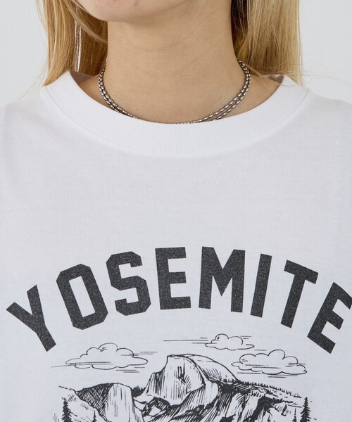 SIERRA DESIGNS(シェラデザイン)の「【SIERRA DESIGNS】YOSEMITE NATIONAL PARK ヨセミテ国立公園 ハーフドーム グラフィックTシャツ(Tシャツ/カットソー・レディース・ホワイト/ホワイト系その他/ブラック系その他/ブラック・フリー)」の15枚目の写真