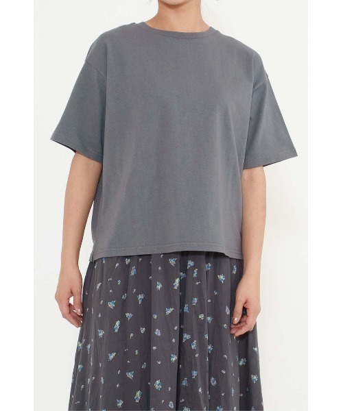 HEART MARKET（ハートマーケット）の「NEW ワイドなT（Tシャツ/カットソー・レディース・チャコール/ナチュラル/ブラック/ライム/ピンク/ライトパープル/ホワイト/ブラック系・SMALL/MEDIUM/LARGE）」の4枚目の写真