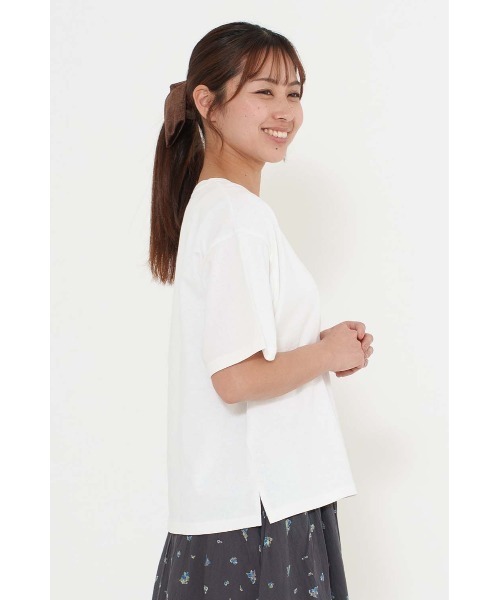 HEART MARKET（ハートマーケット）の「NEW ワイドなT（Tシャツ/カットソー・レディース・チャコール/ナチュラル/ブラック/ライム/ピンク/ライトパープル/ホワイト/ブラック系・SMALL/MEDIUM/LARGE）」の13枚目の写真