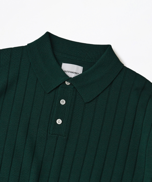 OUTSTANDING（アウトスタンディング）の「HS STRIPE KNIT COLLAR SHIRT_GREEN（ポロシャツ・メンズ・その他・L/M/S）」の10枚目の写真