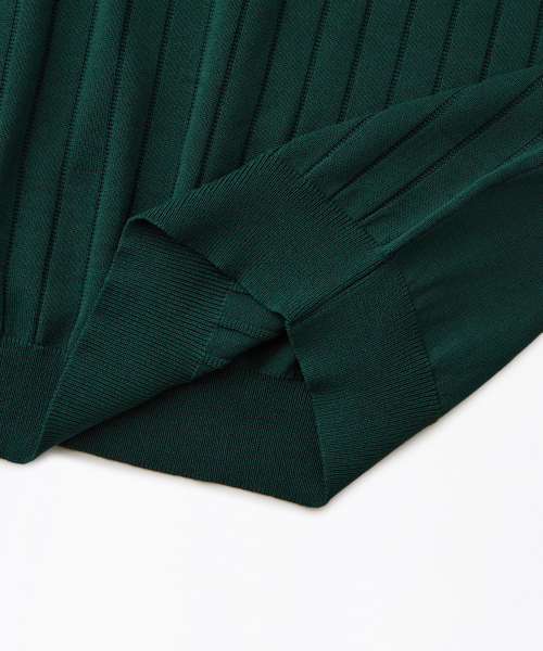 OUTSTANDING（アウトスタンディング）の「HS STRIPE KNIT COLLAR SHIRT_GREEN（ポロシャツ・メンズ・その他・L/M/S）」の5枚目の写真