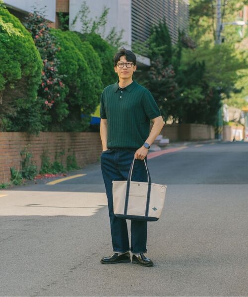 OUTSTANDING（アウトスタンディング）の「HS STRIPE KNIT COLLAR SHIRT_GREEN（ポロシャツ・メンズ・その他・L/M/S）」の7枚目の写真