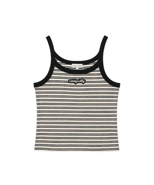 Wacky WiLLy（ワッキーウィリー）の「[GISELLEジゼル着用] WOMEN'S STRIPED SLEEVELESS（Tシャツ/カットソー・レディース・ブラック/レッド・FREE）」の4枚目の写真