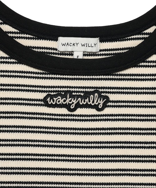 Wacky WiLLy（ワッキーウィリー）の「[GISELLEジゼル着用] WOMEN'S STRIPED SLEEVELESS（Tシャツ/カットソー・レディース・ブラック/レッド・FREE）」の7枚目の写真