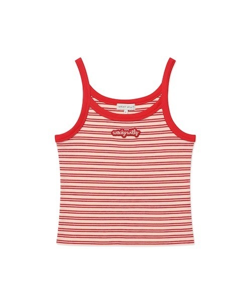 Wacky WiLLy（ワッキーウィリー）の「[GISELLEジゼル着用] WOMEN'S STRIPED SLEEVELESS（Tシャツ/カットソー・レディース・ブラック/レッド・FREE）」の9枚目の写真