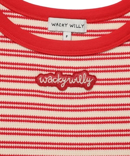 Wacky WiLLy（ワッキーウィリー）の「[GISELLEジゼル着用] WOMEN'S STRIPED SLEEVELESS（Tシャツ/カットソー・レディース・ブラック/レッド・FREE）」の12枚目の写真