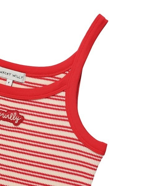 Wacky WiLLy（ワッキーウィリー）の「[GISELLEジゼル着用] WOMEN'S STRIPED SLEEVELESS（Tシャツ/カットソー・レディース・ブラック/レッド・FREE）」の13枚目の写真
