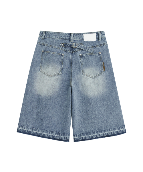 DEFGARMENTS（デフグラメンツ）の「WASHED BUCKLE DENIM SHORTS [INDIGO]（その他パンツ・レディース・その他・SMALL/LARGE/MEDIUM）」の5枚目の写真