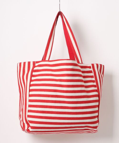 P.V.T(ピーブイティー)の「リバーシブルボーダーバッグ(トートバッグ・レディース・グリーン/Navy/Red・F)」の19枚目の写真