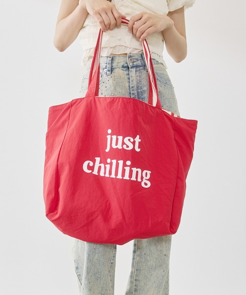 P.V.T(ピーブイティー)の「リバーシブルボーダーバッグ(トートバッグ・レディース・グリーン/Navy/Red・F)」の9枚目の写真