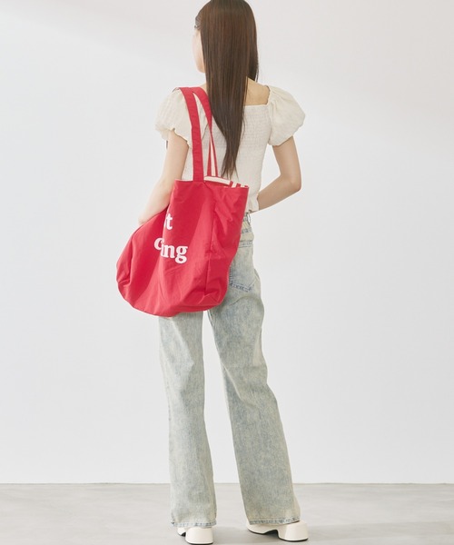 P.V.T(ピーブイティー)の「リバーシブルボーダーバッグ(トートバッグ・レディース・グリーン/Navy/Red・F)」の12枚目の写真
