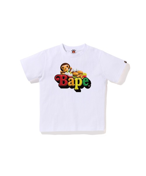 A BATHING APE(アベイシングエイプ)の「3D MILO JUNKFOOD ON BAPE TEE(Tシャツ/カットソー・キッズ・ピンク/ホワイト/ブラック/オレンジ・130/110/100/120/90/140)」の2枚目の写真