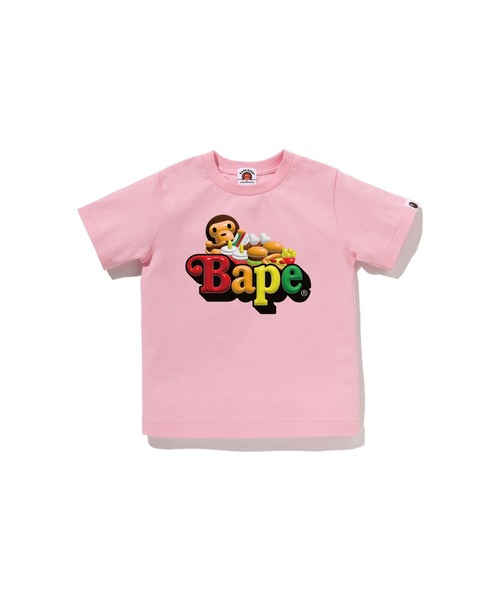 A BATHING APE(アベイシングエイプ)の「3D MILO JUNKFOOD ON BAPE TEE(Tシャツ/カットソー・キッズ・ピンク/ホワイト/ブラック/オレンジ・130/110/100/120/90/140)」の3枚目の写真