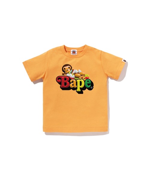 A BATHING APE(アベイシングエイプ)の「3D MILO JUNKFOOD ON BAPE TEE(Tシャツ/カットソー・キッズ・ピンク/ホワイト/ブラック/オレンジ・130/110/100/120/90/140)」の4枚目の写真