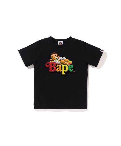 A BATHING APE(アベイシングエイプ)の「3D MILO JUNKFOOD ON BAPE TEE(Tシャツ/カットソー・キッズ・ピンク/ホワイト/ブラック/オレンジ・130/110/100/120/90/140)」の1枚目の写真