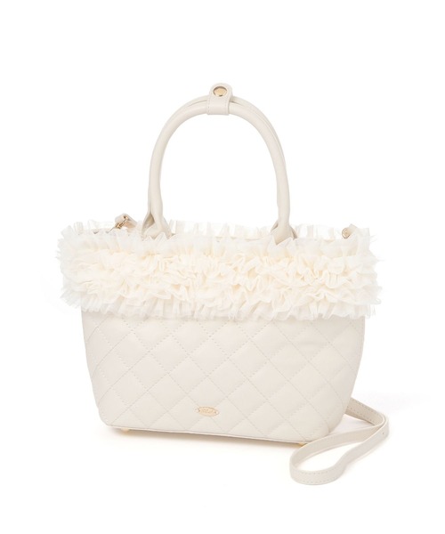 Heather（ヘザー）の「2WAYボリュームフリルBAG　739890（ハンドバッグ・レディース・アイボリー/ピンク/ベージュ・ONE SIZE）」の8枚目の写真