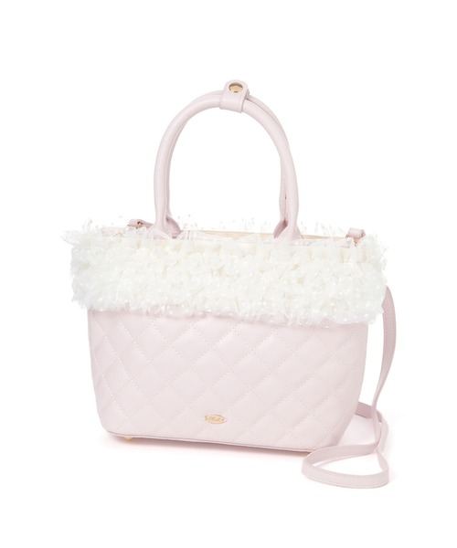 Heather（ヘザー）の「2WAYボリュームフリルBAG　739890（ハンドバッグ・レディース・アイボリー/ピンク/ベージュ・ONE SIZE）」の9枚目の写真