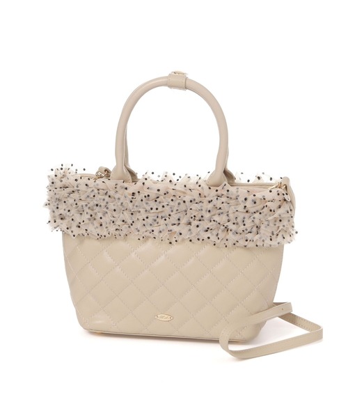 Heather（ヘザー）の「2WAYボリュームフリルBAG　739890（ハンドバッグ・レディース・アイボリー/ピンク/ベージュ・ONE SIZE）」の10枚目の写真