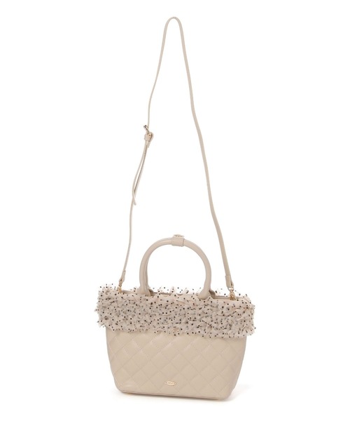 Heather（ヘザー）の「2WAYボリュームフリルBAG　739890（ハンドバッグ・レディース・アイボリー/ピンク/ベージュ・ONE SIZE）」の11枚目の写真