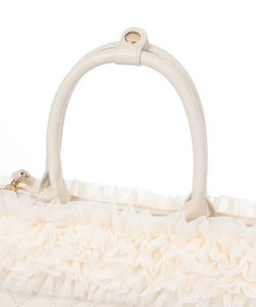 Heather（ヘザー）の「2WAYボリュームフリルBAG　739890（ハンドバッグ・レディース・アイボリー/ピンク/ベージュ・ONE SIZE）」の21枚目の写真