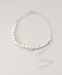 Preek（プリーク）の「PREEK/プリーク Baroque pearl TSUBOMI dip asymmetr（ネックレス）」