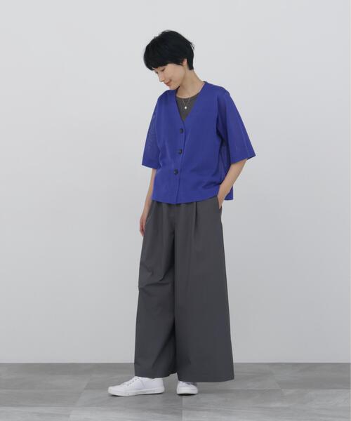 human woman(ヒューマンウーマン)の「◆【オーガニックコットン混 / 3サイズ展開 / ウォッシャブル】オーガニックコットン混ストレッチガウチョパンツ(その他パンツ・レディース・ベージュ/グレー系その他・MEDIUM/LARGE/SMALL)」の6枚目の写真