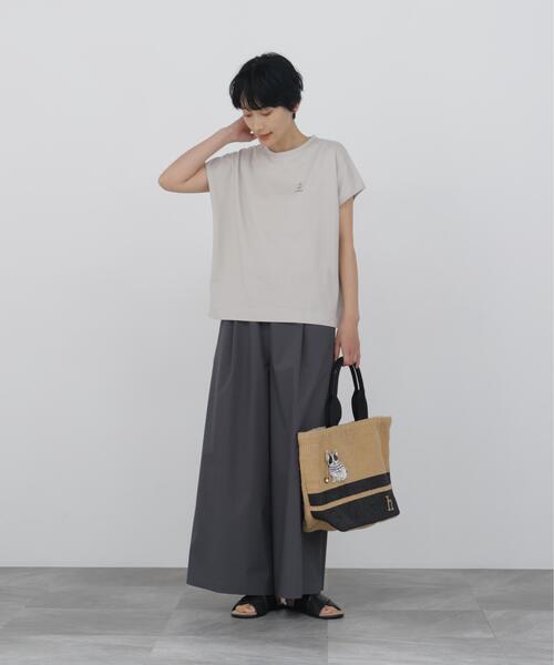 human woman(ヒューマンウーマン)の「◆【オーガニックコットン混 / 3サイズ展開 / ウォッシャブル】オーガニックコットン混ストレッチガウチョパンツ(その他パンツ・レディース・ベージュ/グレー系その他・MEDIUM/LARGE/SMALL)」の7枚目の写真