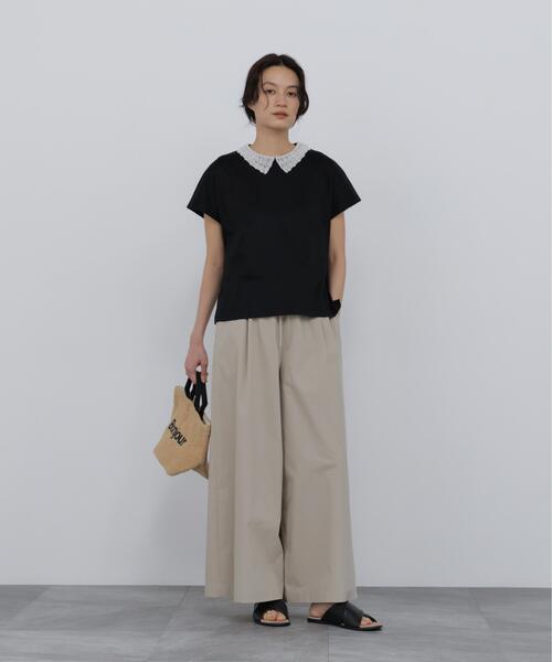 human woman(ヒューマンウーマン)の「◆【オーガニックコットン混 / 3サイズ展開 / ウォッシャブル】オーガニックコットン混ストレッチガウチョパンツ(その他パンツ・レディース・ベージュ/グレー系その他・MEDIUM/LARGE/SMALL)」の17枚目の写真